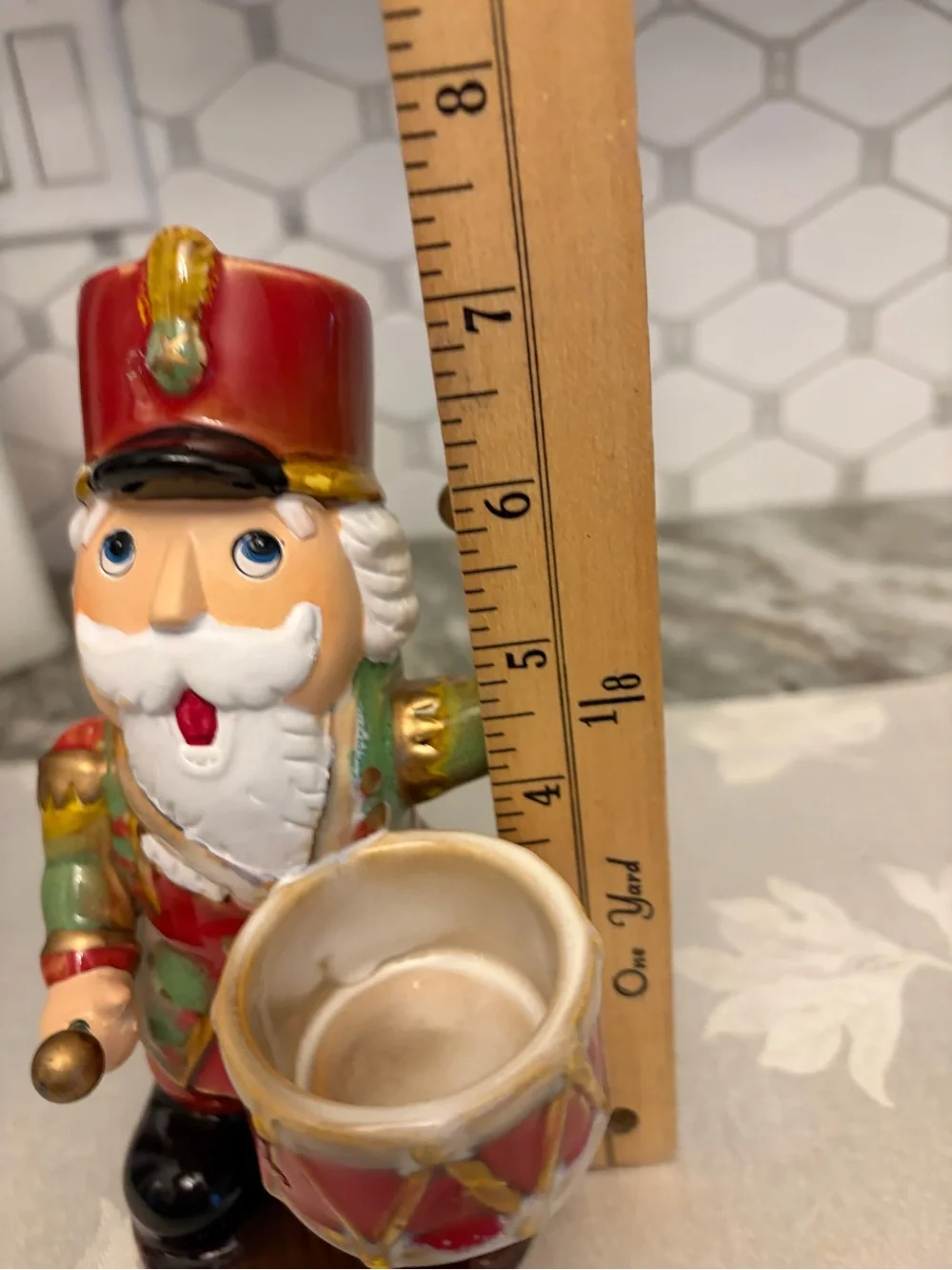 Yankee Candle Festive Nutcracker Drummer Figurine - Red, Green & Gold